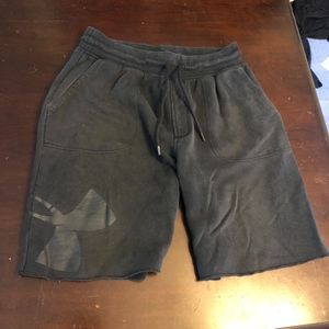 Under Armour black sweat shorts loose heat gear